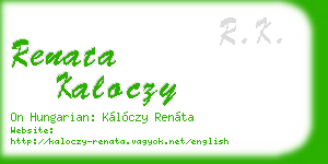 renata kaloczy business card