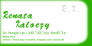 renata kaloczy business card